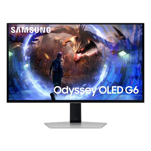 Samsung Monitor 27" ( OLED 2K 1440p 360Hz ) ODYSSEY OLED G6 QHD Pivot Silver e Black LS27DG600SUXEN