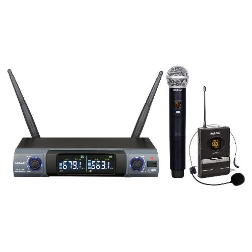 Karma Kit microfoni Set 8302PL palmare e con archetto Black e Grey