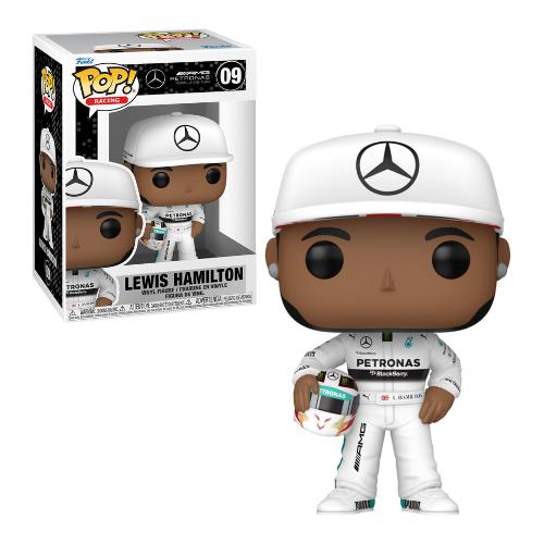 Funko POP RACING F1 Lewis Hamilton with Helmet White Suit 09 80581