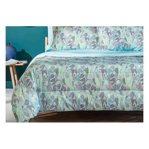 Bassetti Completo letto una piazza cotone FLUTTERING Verde 9331546