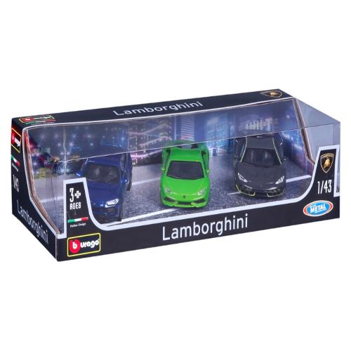 Bburago Set auto modelli scala 1:43 3 pz LAMBORGHINI 18 30432