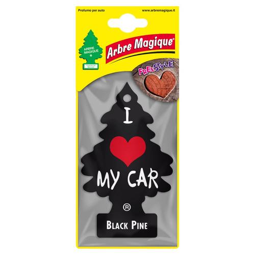 Tavola Profumatore auto appendibile Black Pine ARBRE MAGIQUE 176106