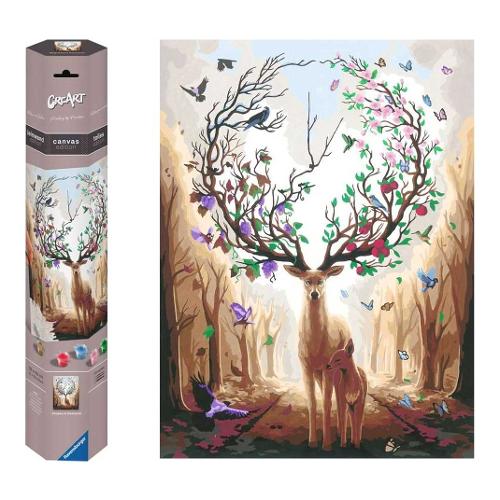 Ravensburger Set per dipingere Cervo Canvas Edition CREART 23910
