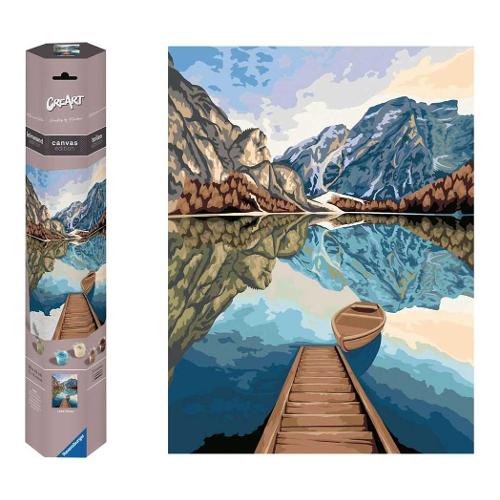 Ravensburger Set per dipingere Lago di Montagna Canvas Edition CREART 23909