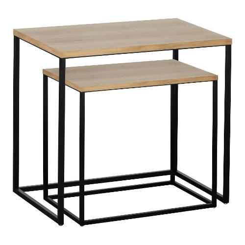 Eglo - Living TOZAWA Set tavolini Marrone e Nero