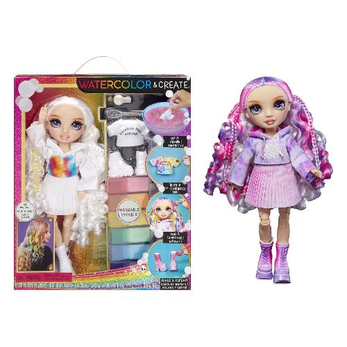 Mga Bambola WaterColor & Create Doll Purple Eyes (28cm) RAINBOW HIGH 507581