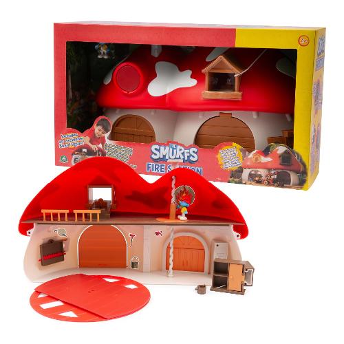 Giochi Preziosi Caserma dei pompieri con personaggio PUFFI PUF29000