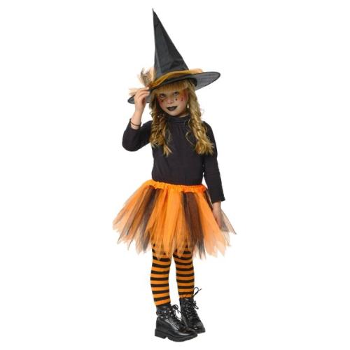 Rubie'S Spain Costume Halloween Set Gonna e cappello Strega arancio taglia 3-4 anni S5229