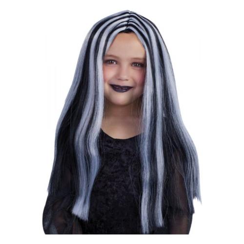 Rubie'S Spain Parrucca Halloween Strega nera fili bianchi taglia 5-8 anni S1511RB
