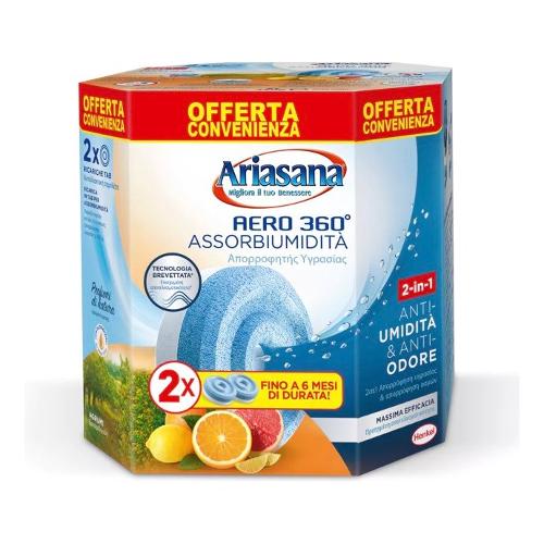 Ariasana Assorbiumidità tab ricarica AERO 360 2 tab 450 gr Agrumi 2993885