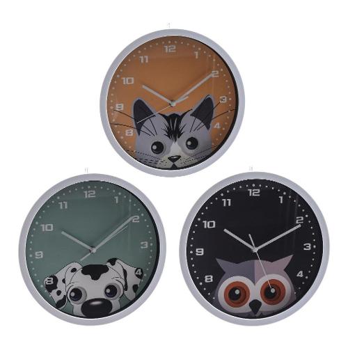 Mercury Orologio da parete (31cm) Animal Assortito 43494