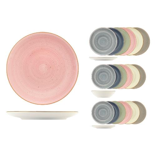H&H Servizio piatti Stoneware 18 pz HARPER Multicolor 1549600
