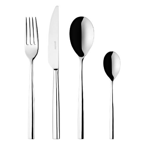 Guzzini Set posate tavola 24 pz Inox PETRA Cromo lucido 12850263
