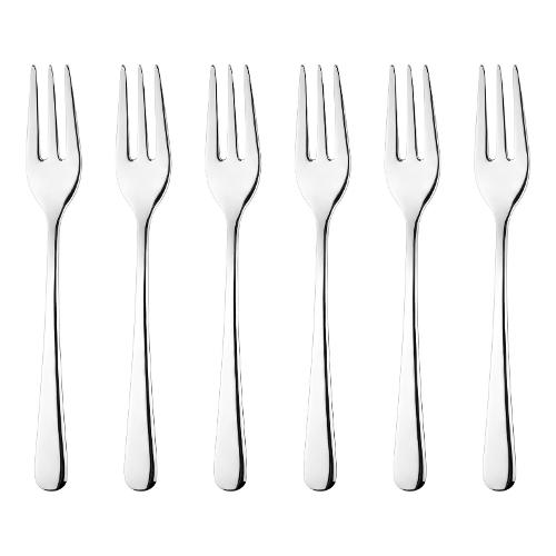 Guzzini Set forchette dessert 6 pz Inox ZELDA Cromo lucido 12850363