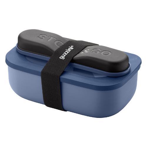 Guzzini Porta pasto (20x12x7cm) Lunch Box con posate Inox STORE & GO Blu 171155173