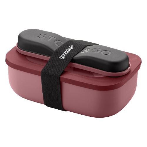 Guzzini Porta pasto (20x12x7cm) Lunch Box con posate Inox STORE & GO Rosa 171155272
