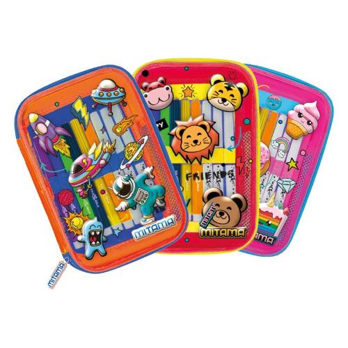 Mitama Astuccio doppio scomparto accessoriato Magic pencil case Assortito 62962 36 colori con penne e accessori
