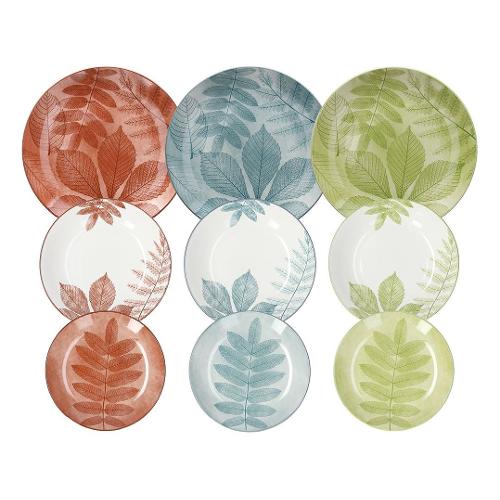 Tognana Servizio piatti Porcellana 18 pz NATURA Multicolor MC07018M239
