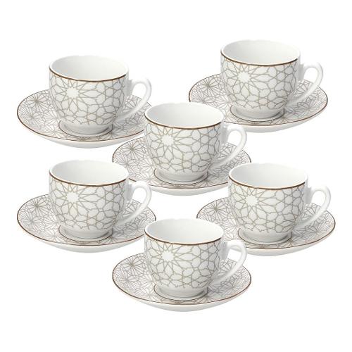 Tognana Set tazzine caffè con piatto 6 pz (120ml) HABANA Bianco e Beige MC085016048