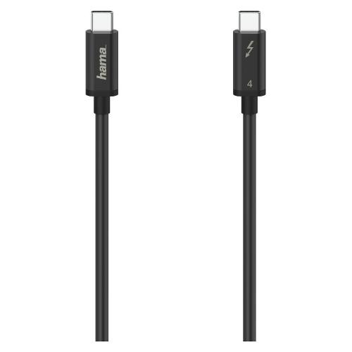 Hama Cavo USB C Thunderbolt 4 8K Black 0,8m 00200659