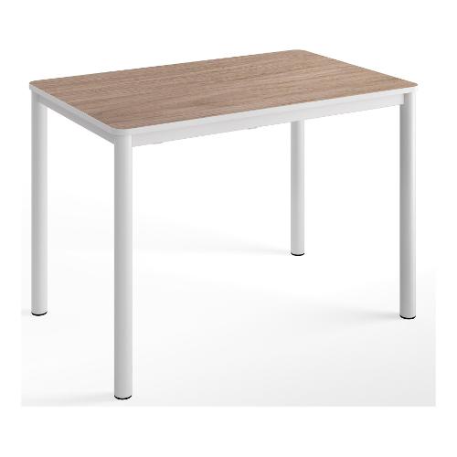 Pointhouse LUX Tavolo Allungabile Bianco opaco e Noce stelvio (110-160x70cm)
