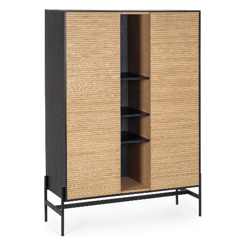 Yes Everyday ALLYCIA Madia Nero e Naturale (110cm) Mobile KIT