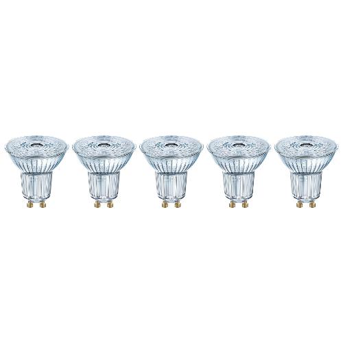 Osram Set lampadine led (5 pz) faretto GU10 (4,5W) , luce calda