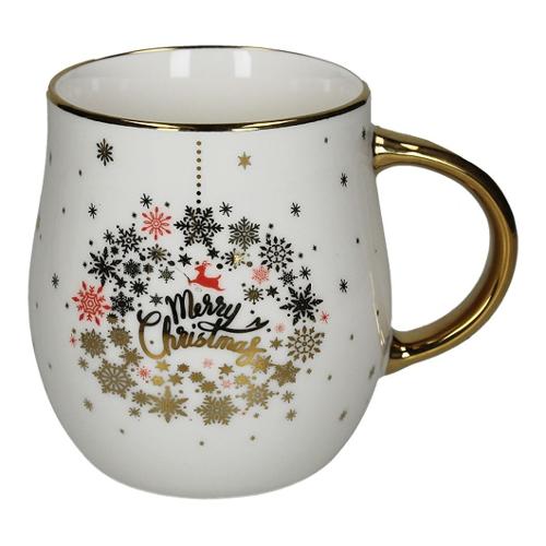 Andrea Fontebasso Tazza mug Porcellana (430ml) Merry CHRISTMAS TIME Bianco e Oro NL6174B2921