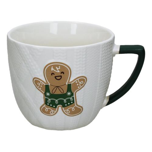 Andrea Fontebasso Tazza mug Porcellana (520ml) Gingerbread CHRISTMAS TIME Bianco e Verde NL6175B2920
