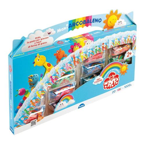 Fila Pasta modellabile Valigetta Maxi Arcobaleno 20 panetti 50gr e accessori DIDÒ F363000