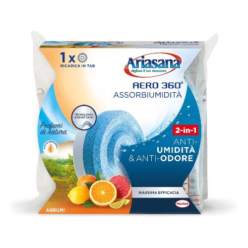 Ariasana Assorbiumidità tab ricarica AERO 360 Tab 450 gr Agrumi 2981461