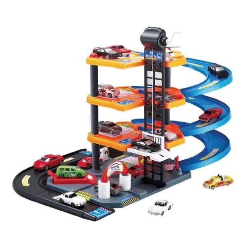 Giocheria Garage Playset multipiano con 4 auto FAST WHEELS GGI240337
