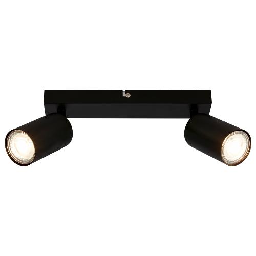 Briloner Set faretti spot TIB Nero (25,5x5,5x15,5cm) 2172025 2 luci - GU10 - Max 18W