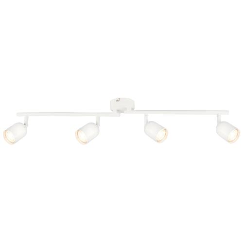 Briloner Set faretti spot TABO Bianco (70,5x8x11cm) 2145046 4 luci - GU10 - Max 36W