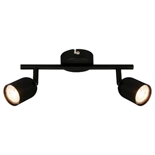 Briloner Set faretti spot TABO Nero (27,5x8x10cm) 2145025 2 luci - GU10 - Max 18W