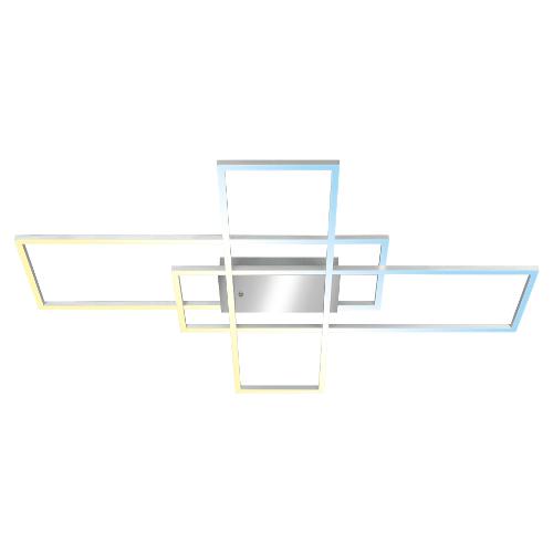Briloner Plafoniera ROAMI Argento (104x5,5x71cm) 3931019 3 luci - LED - Max 42W