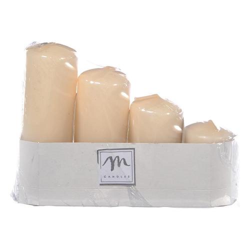 Mercury Set candele 4 pz Pillar Avvento (4x5,5cm) CHRISTMAS Avorio 91011