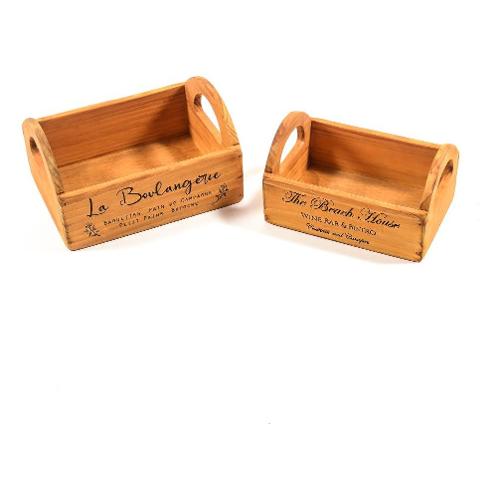 Mercury Set cassette multiuso 2 pz 20x16x10 e 18x13x9 cm Naturale 22055