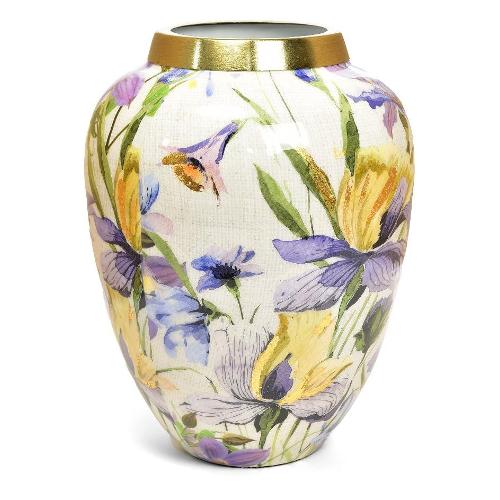 Mercury Vaso Metallo (21,5x28cm) ENAMEL Oro decoro floreale 21123