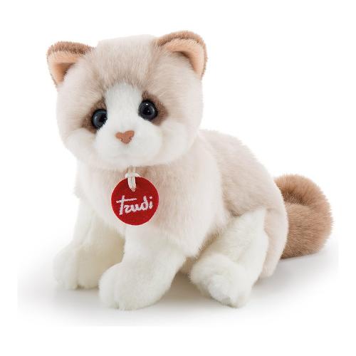 Trudi Peluche Gattino Brad (15x20x12cm) CLASSIC Bianco e Beige 20872