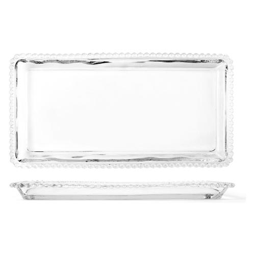 H&H Vassoio Vetro (36x18cm) COLLIER Trasparente 8632136