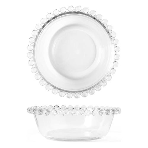 H&H Coppetta Vetro (14cm) Ala perlinata COLLIER Trasparente 8632214