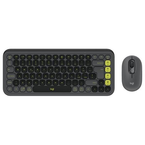 Logitech Tastiera e mouse POP Icon Combo Graphite e Green 920 013115
