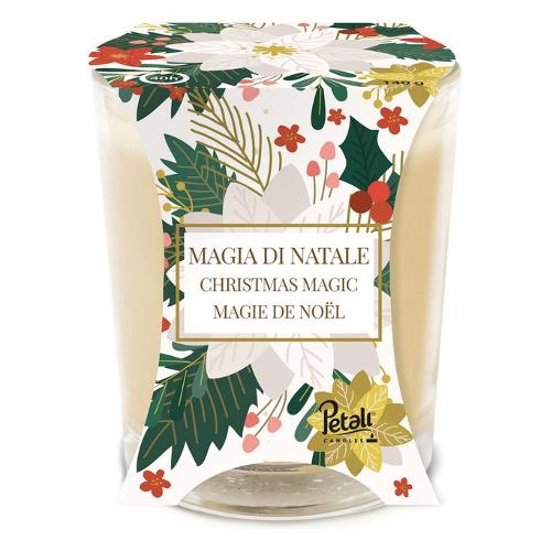 Ser Candela profumata Rabarbaro, Vaniglia e Frutti rossi Magia Natale 40h PETALI ALR050628