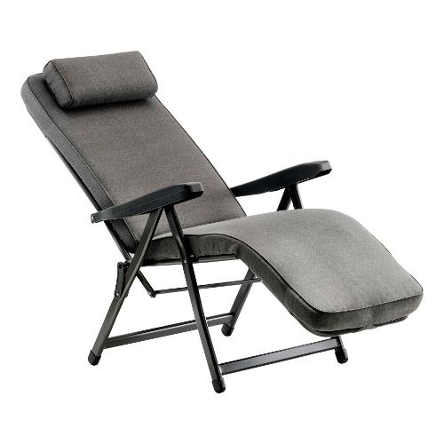 Metal F.A.R. Sedia sdraio con poggiapiedi PARADISO Grigio scuro PAR79N