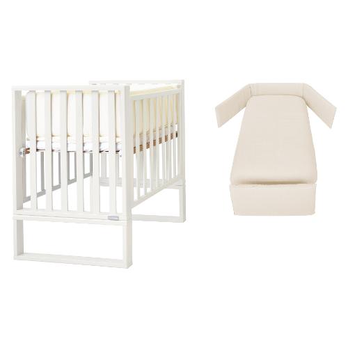 Italbaby Set lettino infanzia evolutivo INFINITO Bianco e Bianco burro 070 1100 0015