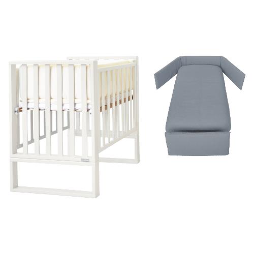 Italbaby Set lettino infanzia evolutivo INFINITO Bianco e Grigio 070 1100 0013