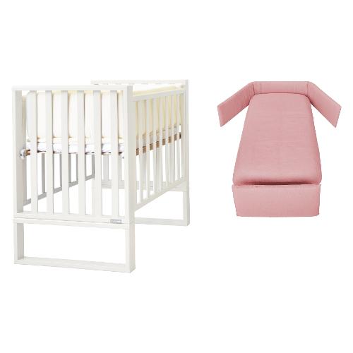 Italbaby Set lettino infanzia Evolutivo INFINITO Bianco e Rosa 070 1100 0011
