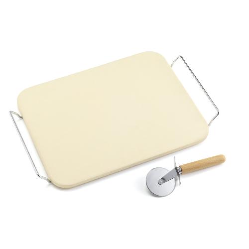 Ompagrill Pietra pizza Con supporto e rotella taglio (38x30 cm) 103038