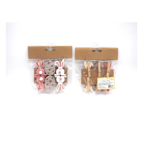 Creare Italia Decoro Set 6 Mollette feltro coniglio Assortito (4x5 cm) 35315